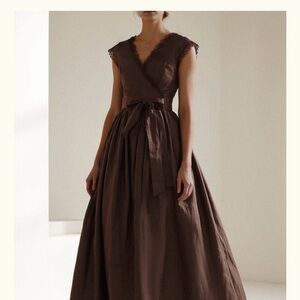 Elegant Brown Maxi Dress